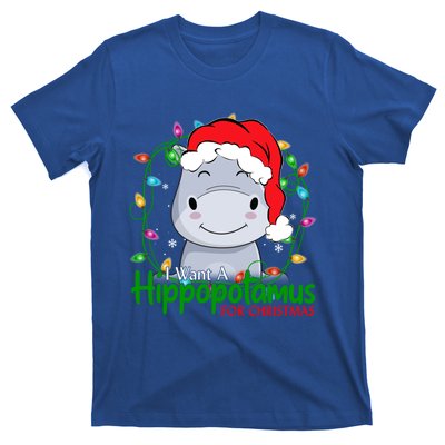 Xmas Hippo I Want A Hippopotamus For Christmas Pjs Gift T-Shirt