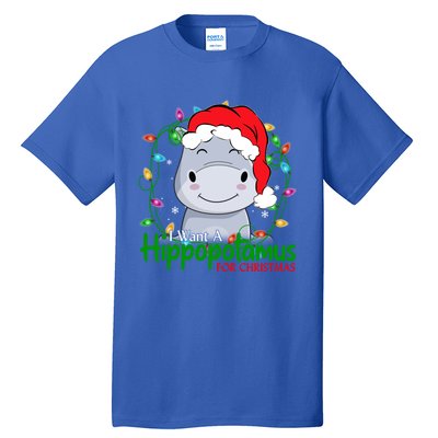 Xmas Hippo I Want A Hippopotamus For Christmas Pjs Gift Tall T-Shirt