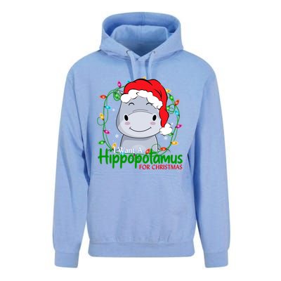 Xmas Hippo I Want A Hippopotamus For Christmas Pjs Gift Unisex Surf Hoodie