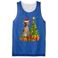 Xmas Holiday Lights Santa Vizsla Dog Christmas Tree Gift Mesh Reversible Basketball Jersey Tank