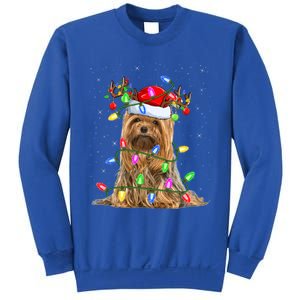 Xmas Holiday Lighting Santa Yorkshire Terrier Dog Christmas Great Gift Sweatshirt