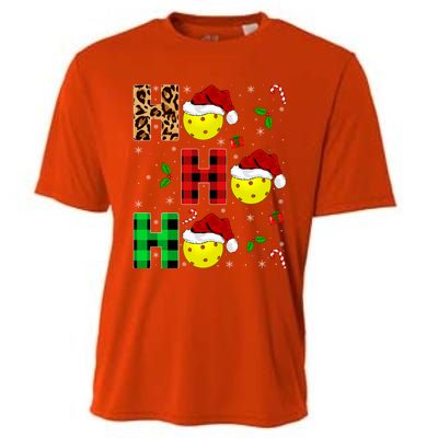 Xmas Holiday Matching Santa Ho Ho Ho Pickleball Christmas Gift Cooling Performance Crew T-Shirt