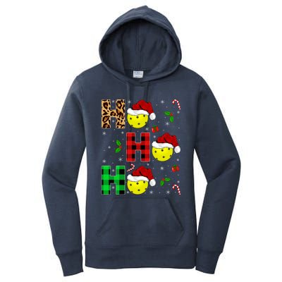 Xmas Holiday Matching Santa Ho Ho Ho Pickleball Christmas Gift Women's Pullover Hoodie