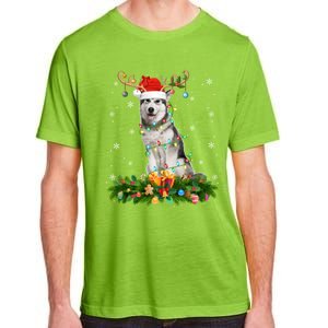 Xmas Holiday Reindeer Santa Alaskan Malamute Dog Christmas Gift Adult ChromaSoft Performance T-Shirt