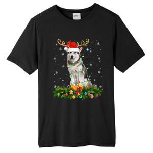 Xmas Holiday Reindeer Santa Alaskan Malamute Dog Christmas Gift Tall Fusion ChromaSoft Performance T-Shirt