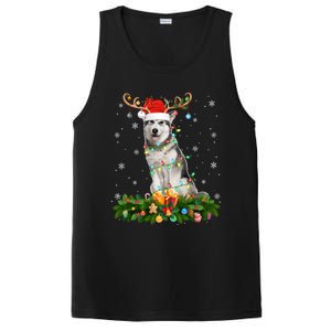 Xmas Holiday Reindeer Santa Alaskan Malamute Dog Christmas Gift PosiCharge Competitor Tank