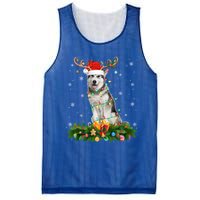 Xmas Holiday Reindeer Santa Alaskan Malamute Dog Christmas Gift Mesh Reversible Basketball Jersey Tank