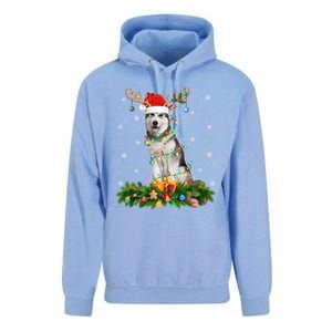 Xmas Holiday Reindeer Santa Alaskan Malamute Dog Christmas Gift Unisex Surf Hoodie