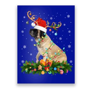 Xmas Holiday Reindeer Santa English Mastiff Dog Christmas Meaningful Gift Poster