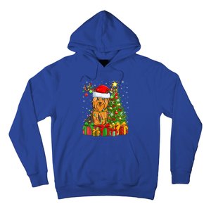 Xmas Holiday Santa Yorkshire Terrier Dog Christmas Tree Gift Hoodie