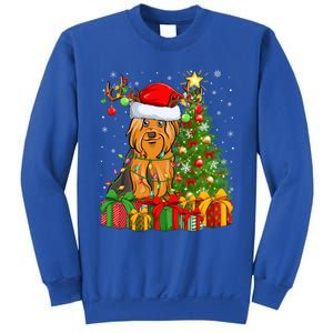 Xmas Holiday Santa Yorkshire Terrier Dog Christmas Tree Gift Sweatshirt