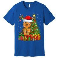 Xmas Holiday Santa Yorkshire Terrier Dog Christmas Tree Gift Premium T-Shirt