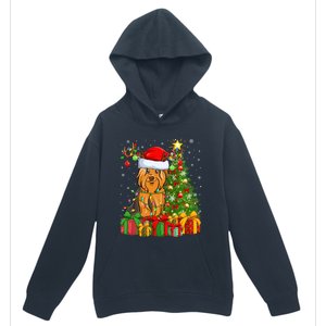 Xmas Holiday Santa Yorkshire Terrier Dog Christmas Tree Gift Urban Pullover Hoodie