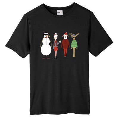 Xmas Hipster Santa And Mrs Claus Snow Rudy Reindeer Gift Tall Fusion ChromaSoft Performance T-Shirt