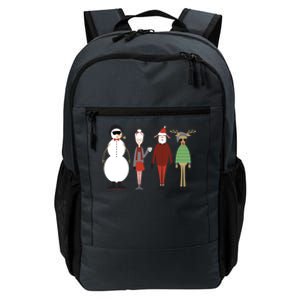 Xmas Hipster Santa And Mrs Claus Snow Rudy Reindeer Gift Daily Commute Backpack