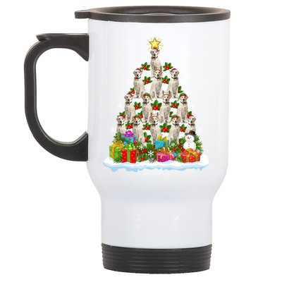 Xmas Holiday Santa Labrador Retriever Dog Christmas Tree Gift Stainless Steel Travel Mug