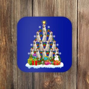 Xmas Holiday Santa Labrador Retriever Dog Christmas Tree Gift Coaster