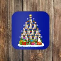 Xmas Holiday Santa Labrador Retriever Dog Christmas Tree Gift Coaster