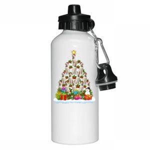 Xmas Holiday Santa Labrador Retriever Dog Christmas Tree Gift Aluminum Water Bottle