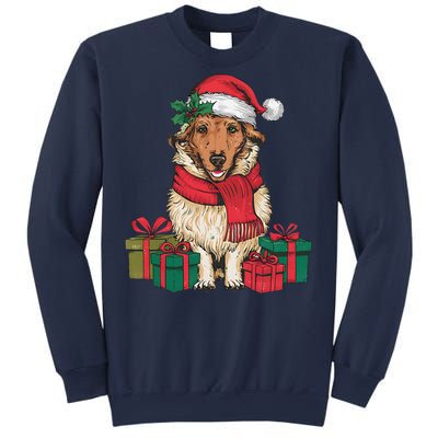 Xmas Holiday Santa Hat Anatolian Shepherd Dog Christmas Sweatshirt