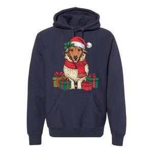 Xmas Holiday Santa Hat Anatolian Shepherd Dog Christmas Premium Hoodie