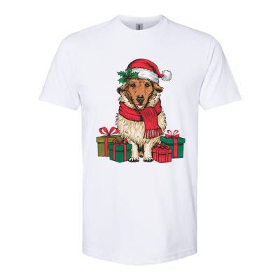 Xmas Holiday Santa Hat Anatolian Shepherd Dog Christmas Softstyle CVC T-Shirt