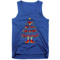 Xmas Holiday Santa Lights Red Truck Christmas Tree Gift Tank Top