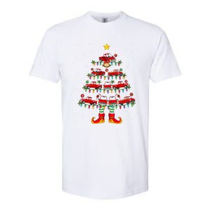 Xmas Holiday Santa Lights Red Truck Christmas Tree Gift Softstyle CVC T-Shirt