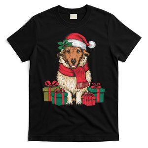 Xmas Holiday Santa Hat Anatolian Shepherd Dog Christmas T-Shirt