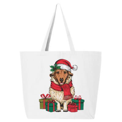 Xmas Holiday Santa Hat Anatolian Shepherd Dog Christmas 25L Jumbo Tote