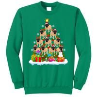 Xmas Holiday Santa English Mastiff Dog Christmas Tree Sweatshirt