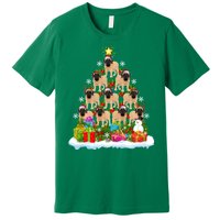 Xmas Holiday Santa English Mastiff Dog Christmas Tree Premium T-Shirt