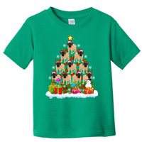 Xmas Holiday Santa English Mastiff Dog Christmas Tree Toddler T-Shirt