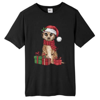 Xmas Holiday Santa Meerkat Christmas Great Gift Tall Fusion ChromaSoft Performance T-Shirt