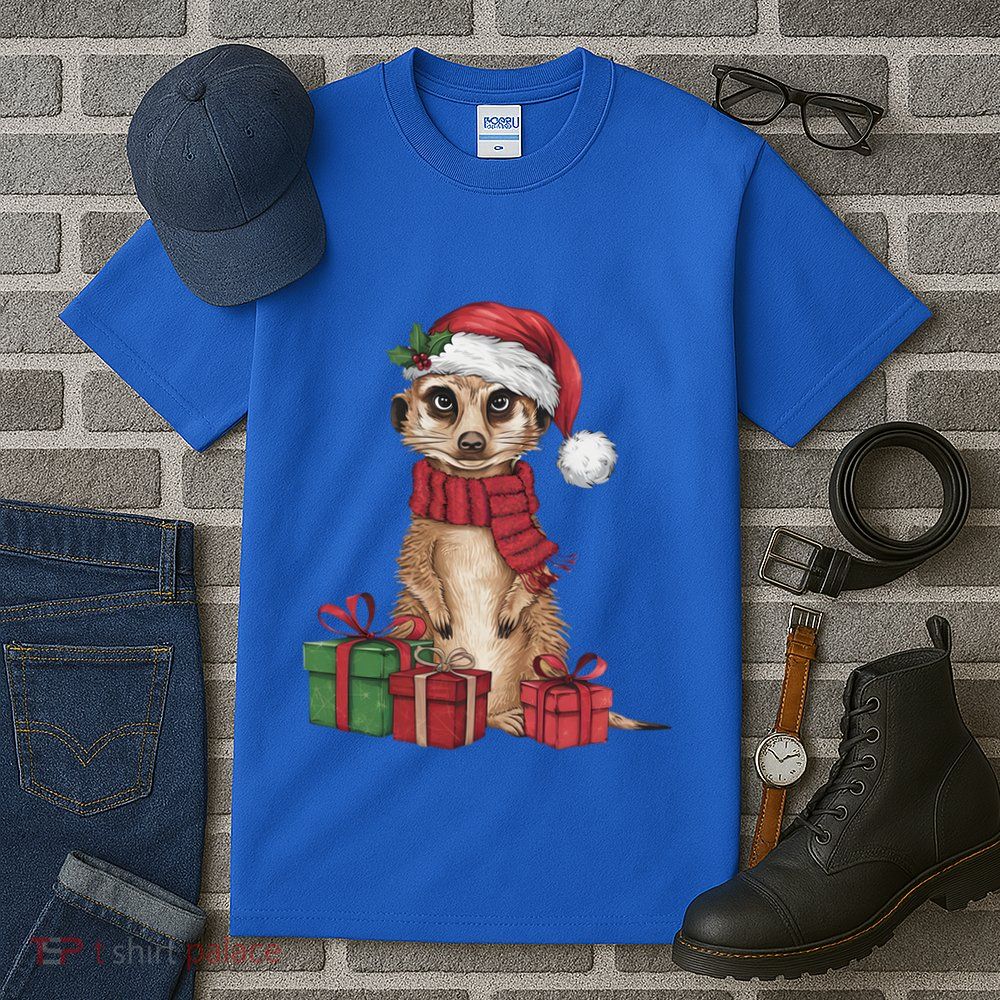 Xmas Holiday Santa Meerkat Christmas Great Gift Tall T-Shirt