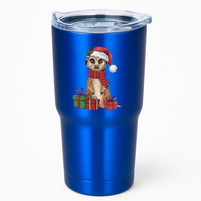 Xmas Holiday Santa Meerkat Christmas Great Gift Tumbler