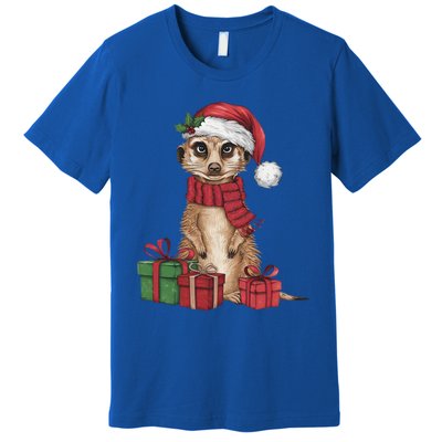 Xmas Holiday Santa Meerkat Christmas Great Gift Premium T-Shirt