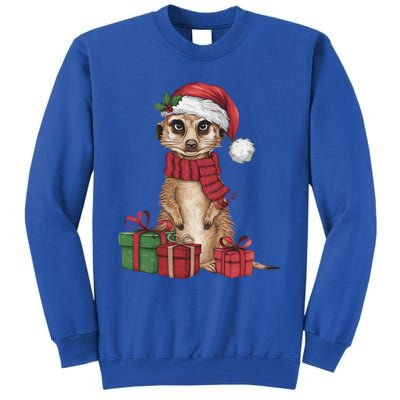 Xmas Holiday Santa Meerkat Christmas Great Gift Tall Sweatshirt