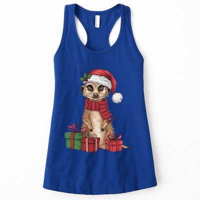 Xmas Holiday Santa Meerkat Christmas Great Gift Womens Tank Top