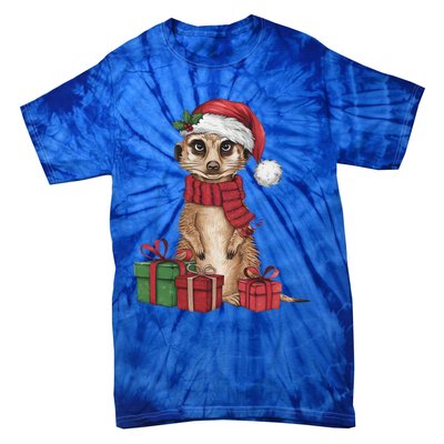 Xmas Holiday Santa Meerkat Christmas Great Gift Tie-Dye T-Shirt