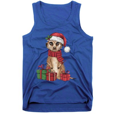 Xmas Holiday Santa Meerkat Christmas Great Gift Tank Top