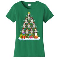 Xmas Holiday Santa Shih Tzu Dog Christmas Tree Women's T-Shirt