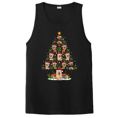 Xmas Holiday Santa Yorkshire Terrier Dog Christmas Tree Gift PosiCharge Competitor Tank