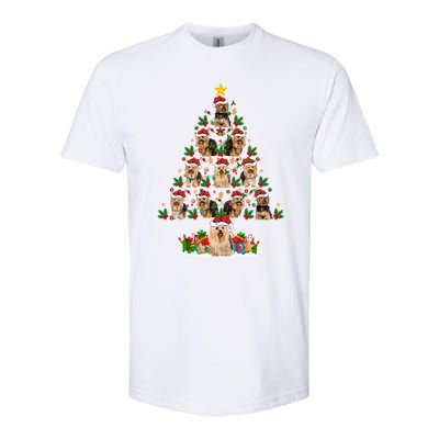 Xmas Holiday Santa Yorkshire Terrier Dog Christmas Tree Gift Softstyle® CVC T-Shirt