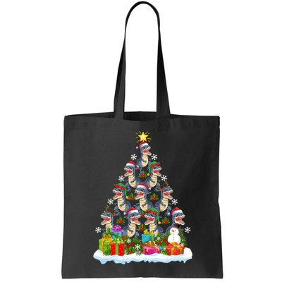 Xmas Holiday Santa TRex Dinosaur Christmas Tree Bag