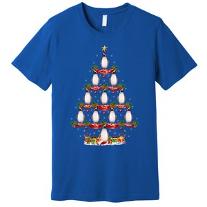 Xmas Holiday Santa Adelie Penguin Christmas Tree Gift Premium T-Shirt