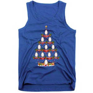 Xmas Holiday Santa Adelie Penguin Christmas Tree Gift Tank Top