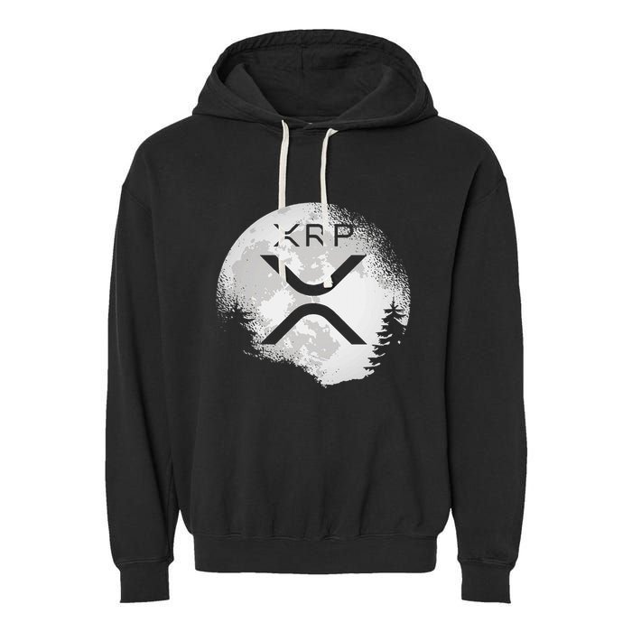 Xrp Hodl To The Moon Crypto Garment-Dyed Fleece Hoodie