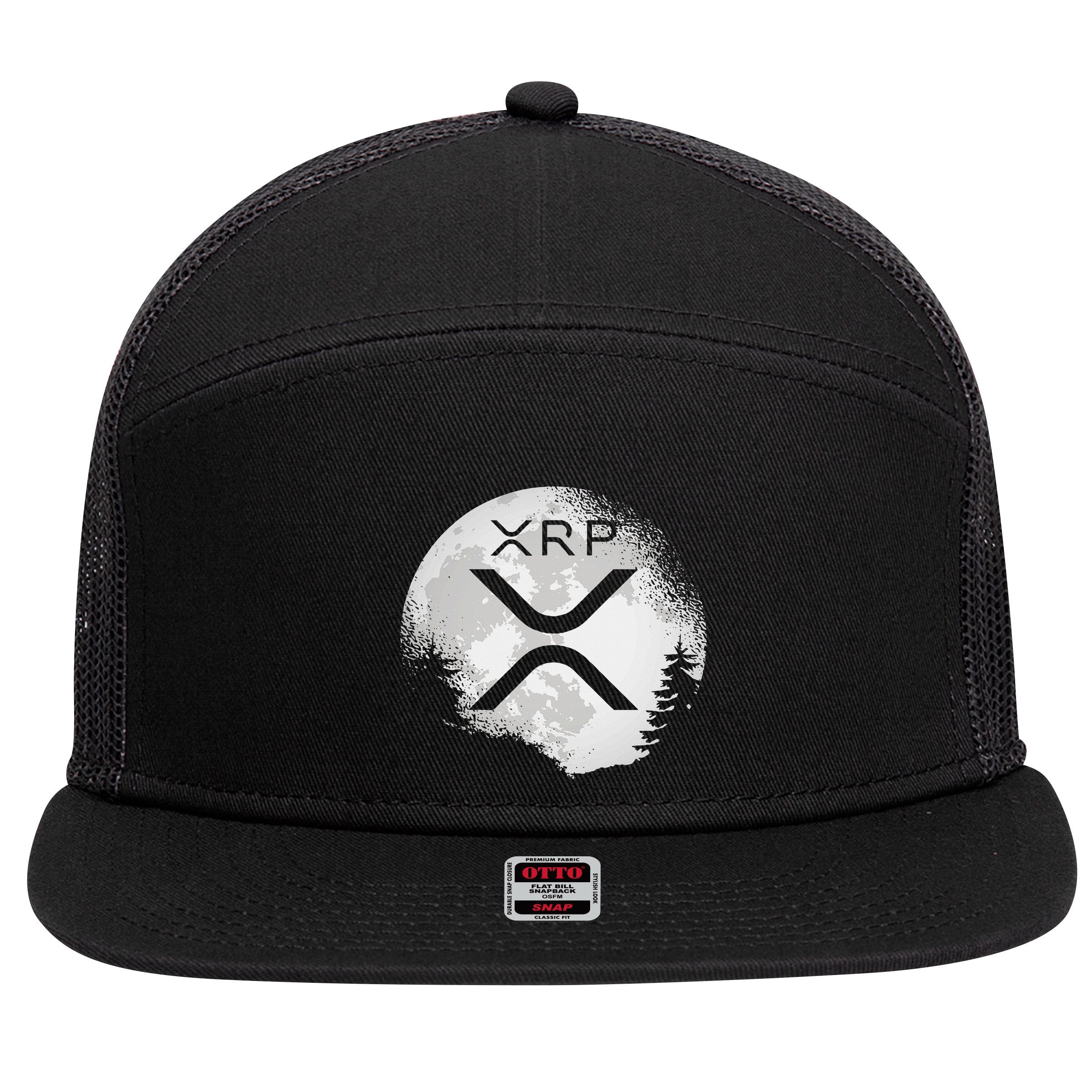 Xrp Hodl To The Moon Crypto 7 Panel Mesh Trucker Snapback Hat