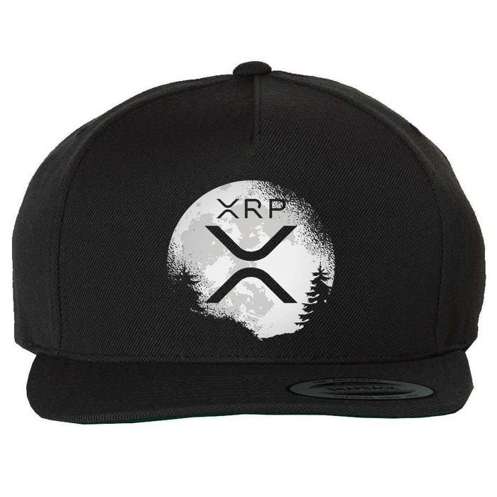 Xrp Hodl To The Moon Crypto Wool Snapback Cap